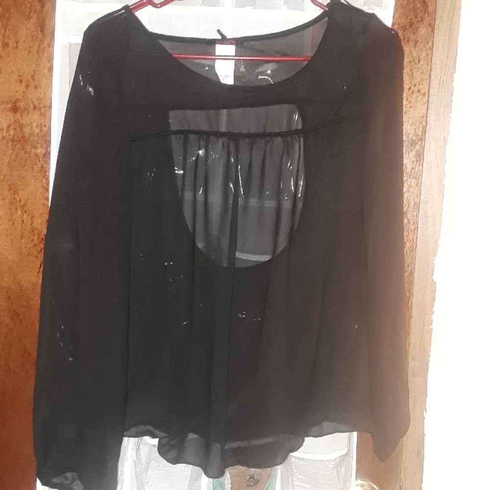 Black see thru  top